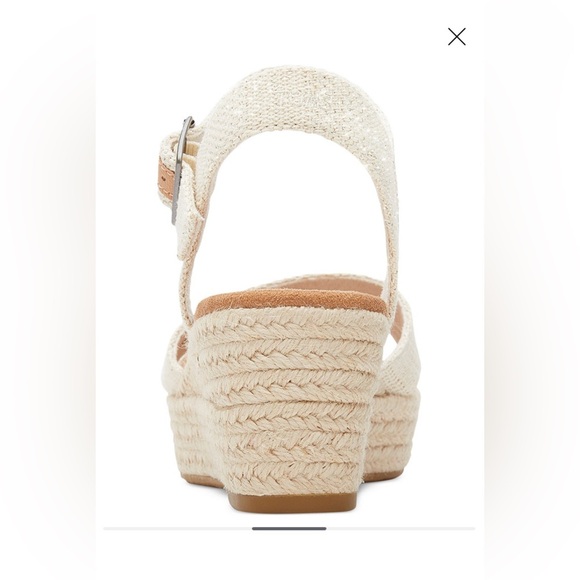 Womens Audrey Natural Metallic Wedge Sandal - Picture 3 of 10